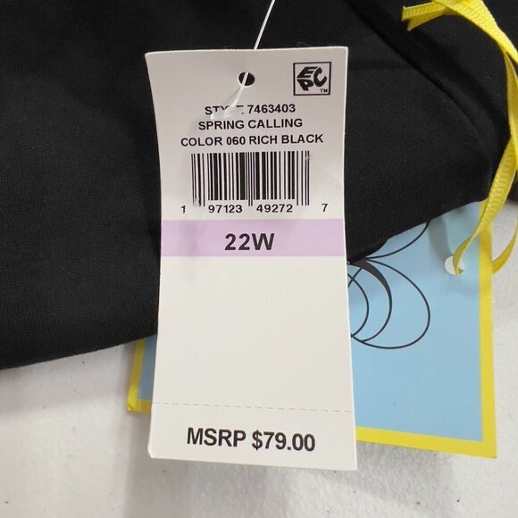 CECE Plus Women's Bow Pocket Short Rich Black Skirt 22W NWT - Picture 8 of 10